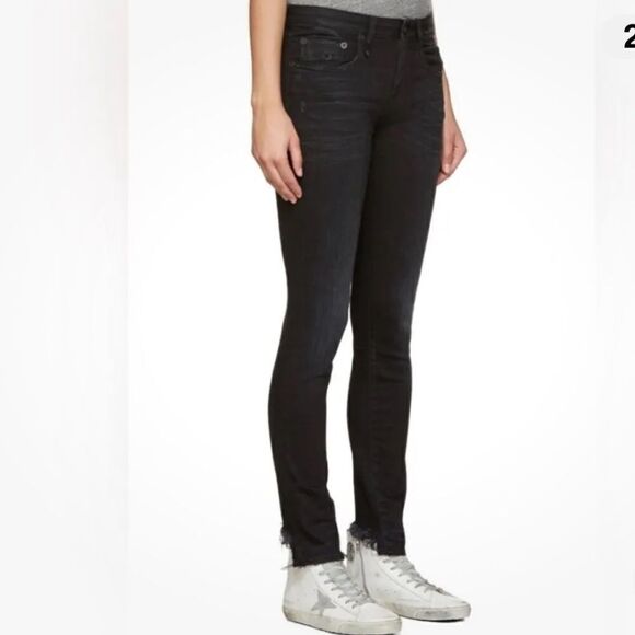 NWT R13 Allison Skinny Stratford Black Distressed Size 25 - Picture 16 of 16